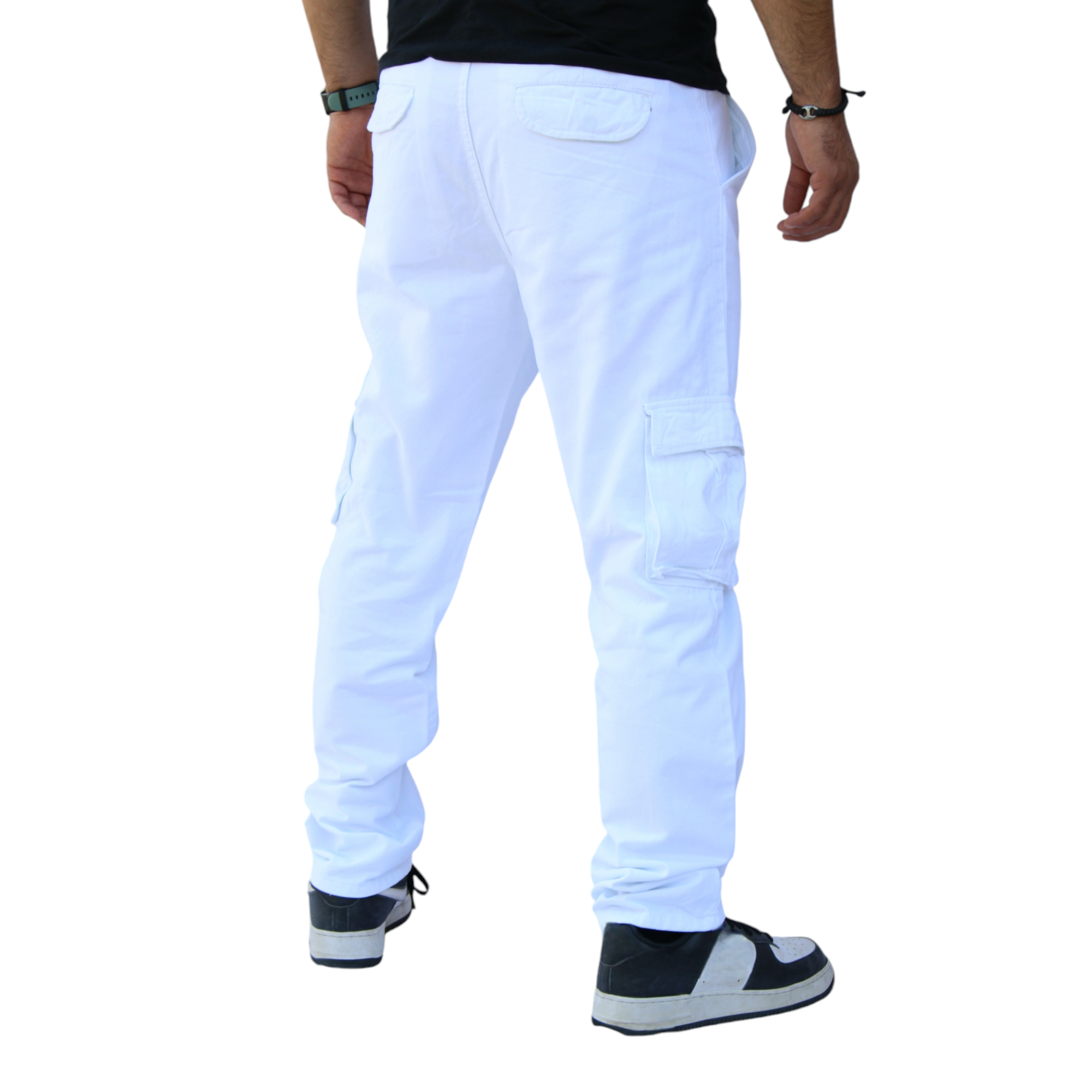 Foto 3 | Pantalón Cargo Recto De Gabardina Blanca John Silver