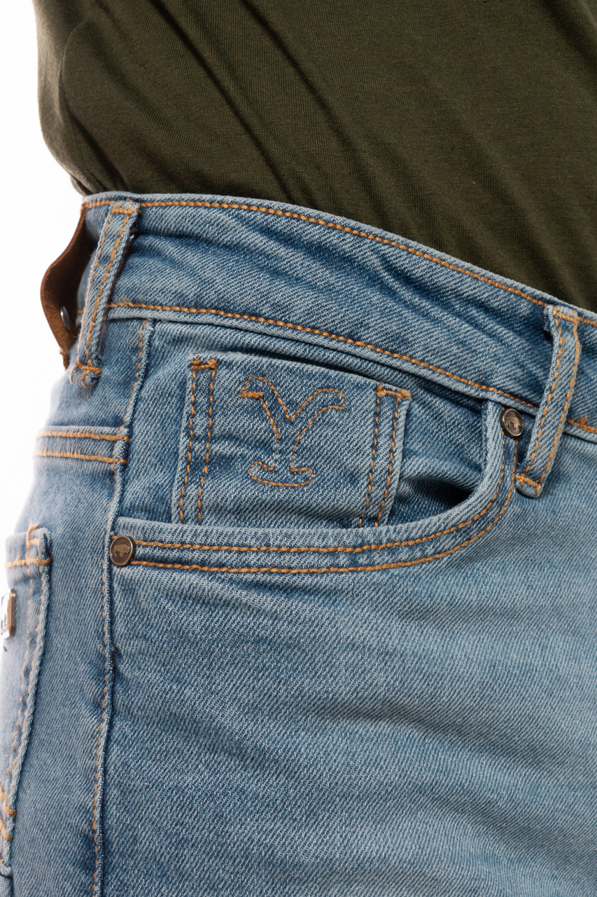 Foto 8 | Jeans Yellowstone Straight Dutton Bleach