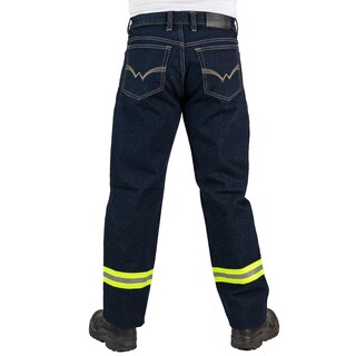 Foto 3 | Pantalón De Hombre Vaquero Grueso Con Reflejante