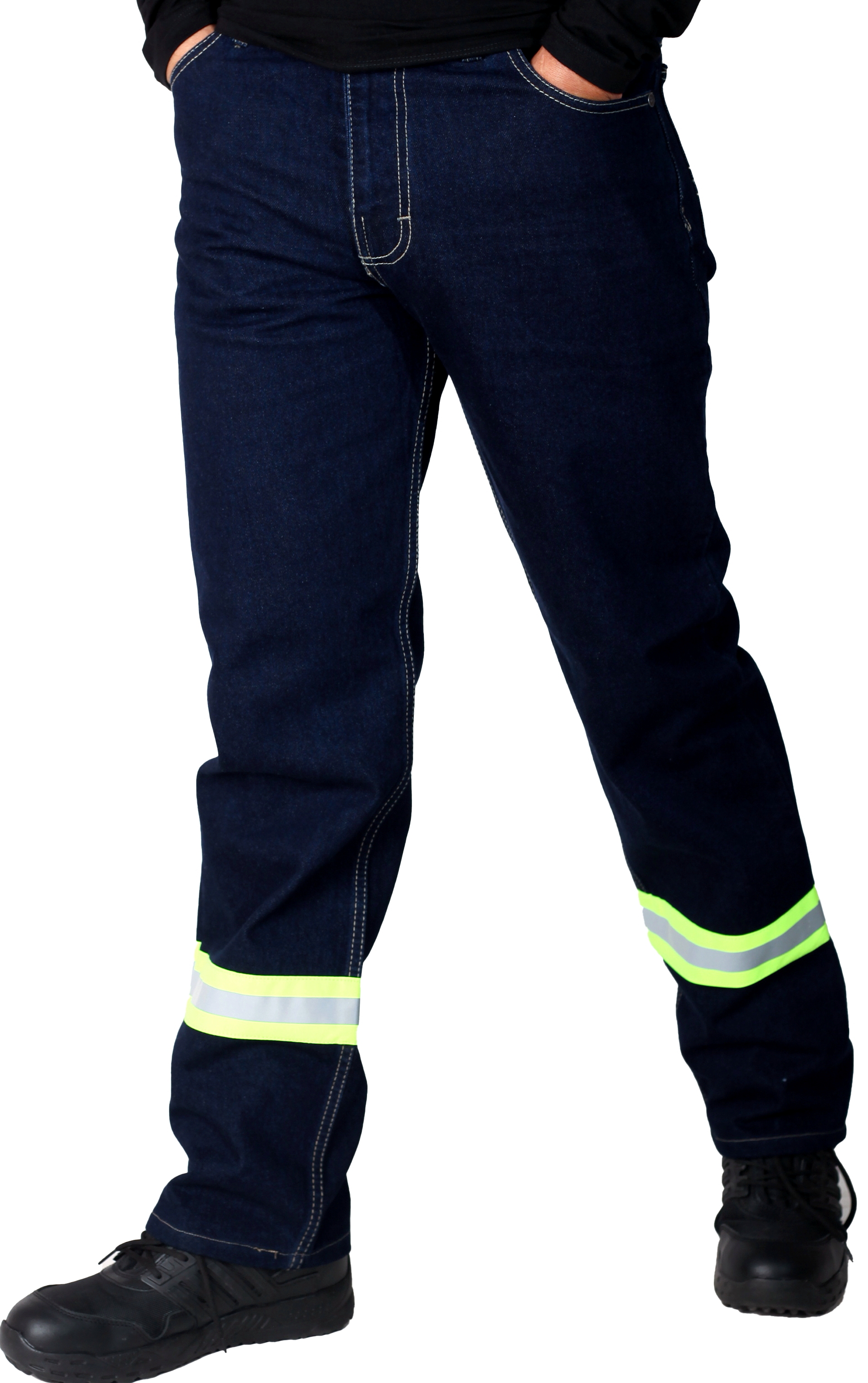 Foto 5 pulgar | Pantalón De Hombre Vaquero Grueso Con Reflejante
