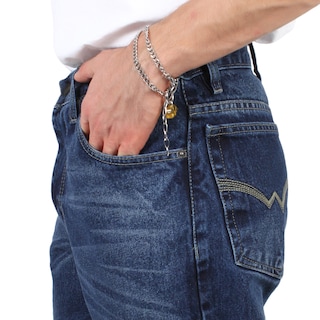 Foto 2 | Pantalón De Hombre Vaquero Mezclilla Gruesa Azul Stone Whiskas