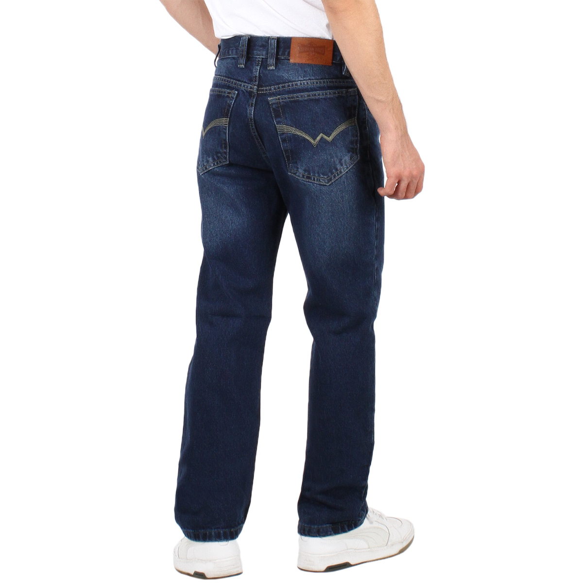 Foto 3 | Pantalón De Hombre Vaquero Mezclilla Gruesa Azul Stone Whiskas