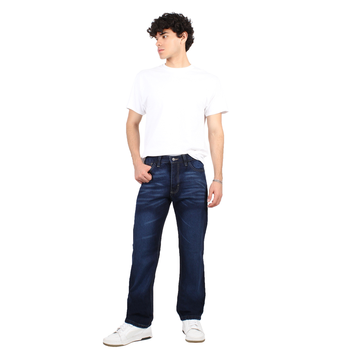 Foto 7 pulgar | Pantalón De Hombre Vaquero Grueso Azul Stone Whiskas