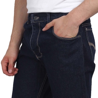 Foto 2 | Pantalón De Hombre Vaquero Grueso Regular Fit Azul Oscuro Suavisado