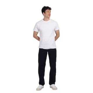 Foto 4 | Pantalón De Hombre Vaquero Grueso Regular Fit Azul Oscuro Suavisado