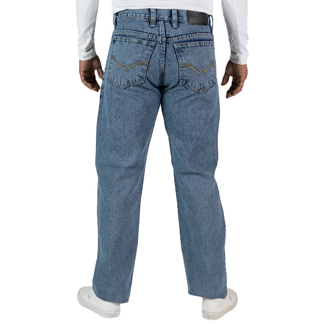 Foto 4 pulgar | Pantalón De Hombre Vaquero Grueso Azul Deslavado