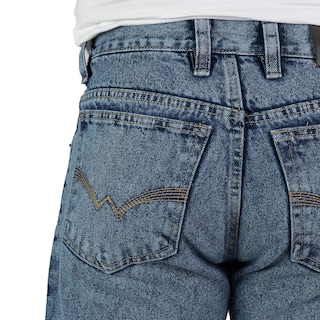 Foto 4 | Pantalón De Hombre Vaquero Grueso Azul Deslavado