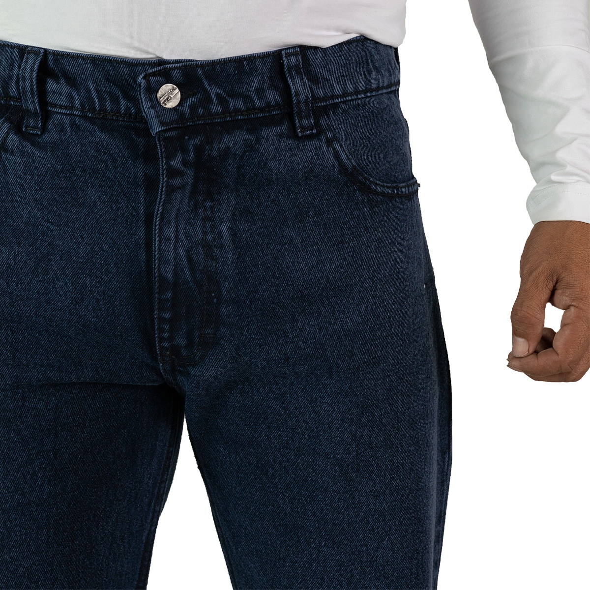 Foto 4 pulgar | Pantalón De Hombre Vaquero Grueso Azul Petroleo