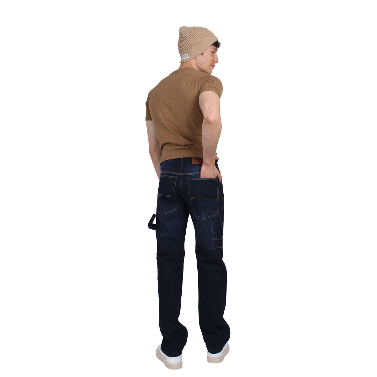 Foto 2 | Pantalón De Hombre Vaquero Grueso Tipo Carpintero Azul Oscuro