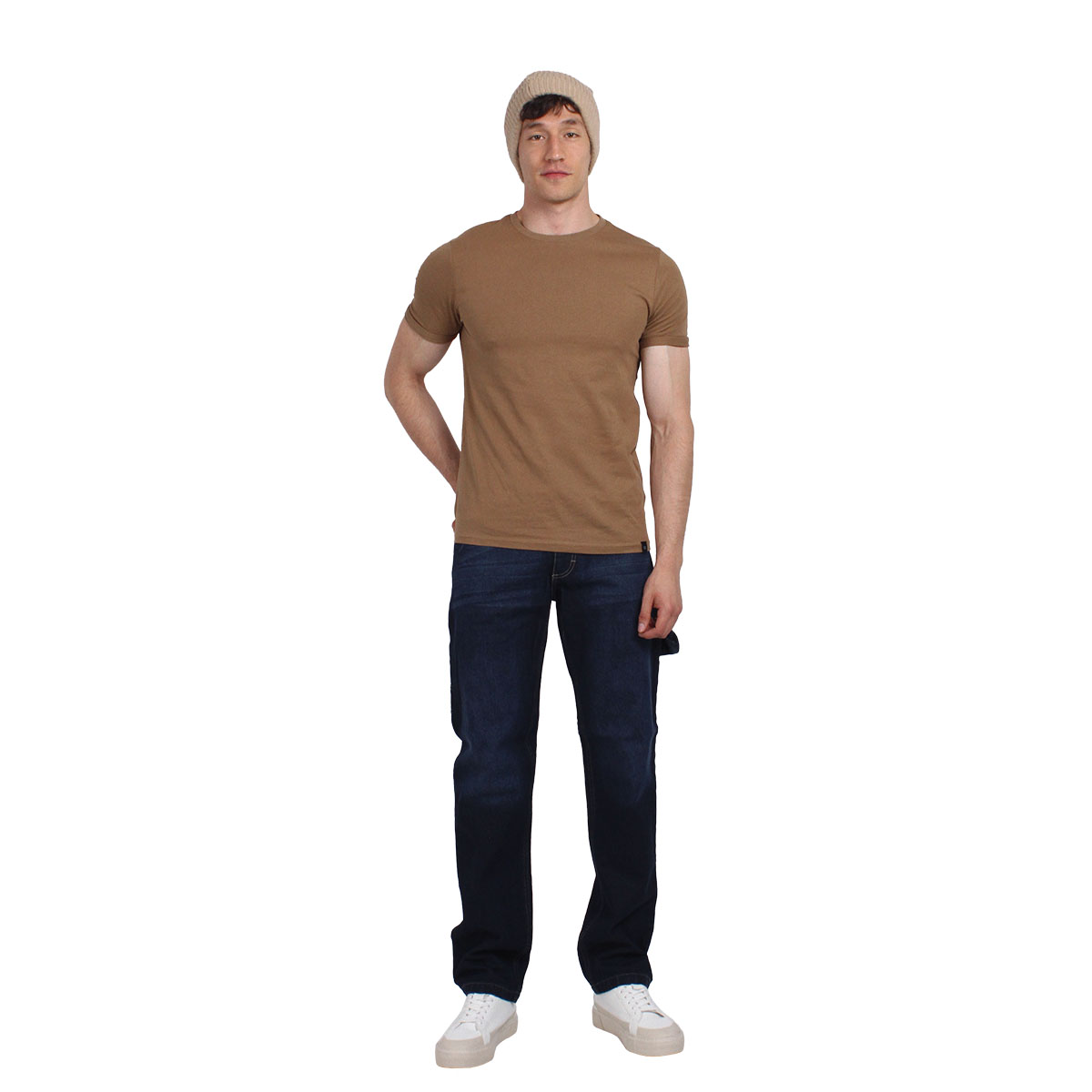 Foto 5 pulgar | Pantalón De Hombre Vaquero Grueso Tipo Carpintero Azul Oscuro