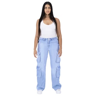 Foto 3 | Pantalón Cargo Britos Jeans Mujer Mezclilla 025619