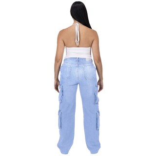 Foto 4 | Pantalón Cargo Britos Jeans Mujer Mezclilla 025619