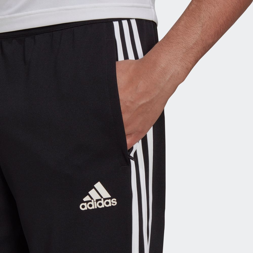 Foto 6 | Pants Adidas Aeroready Sereno 3 Franjas Pierna Cónica Negro para Hombre