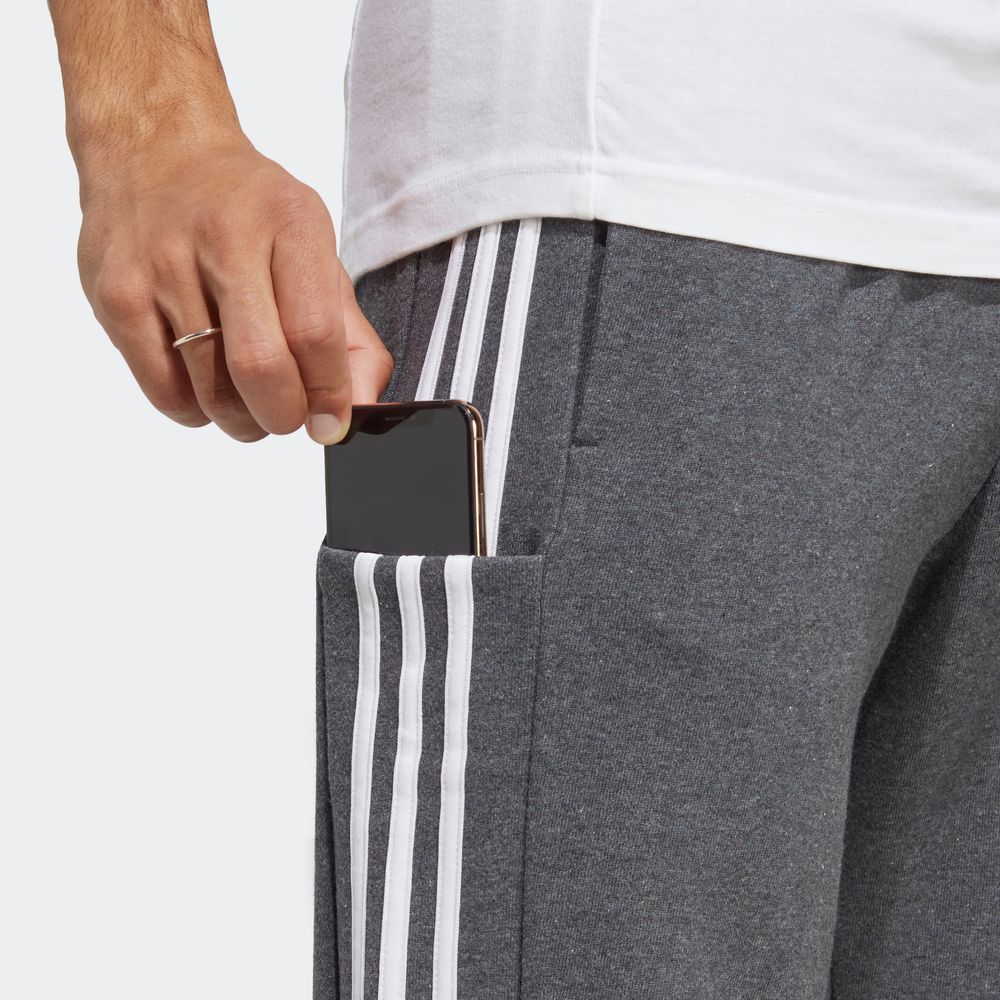 Foto 8 pulgar | Pants Adidas Essentials 3 Franjas Gris para Hombre