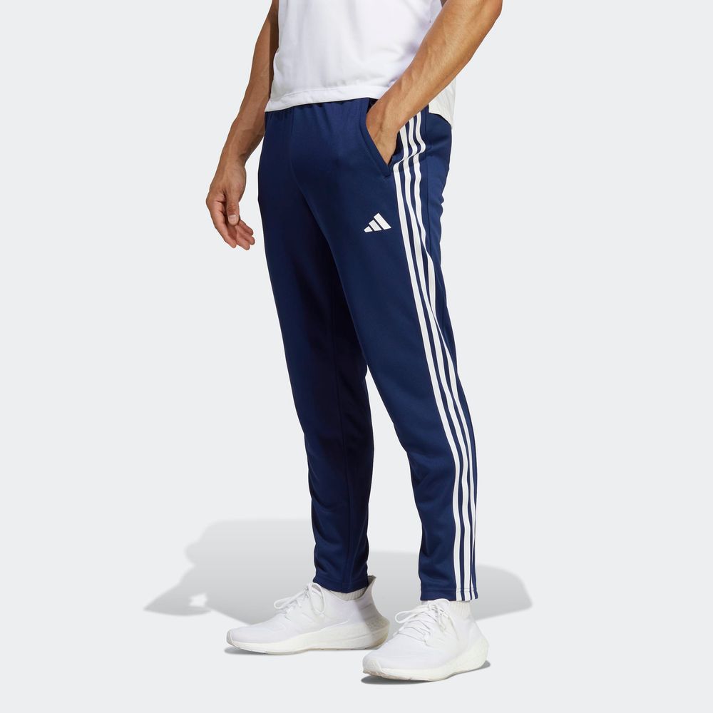 Foto 4 pulgar | Pants Train Essentials 3-stripes Adidas Azul para Hombre