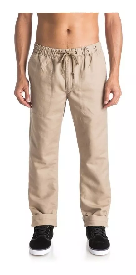 Foto 2 pulgar | Jogger Quiksilver Beige para Hombre