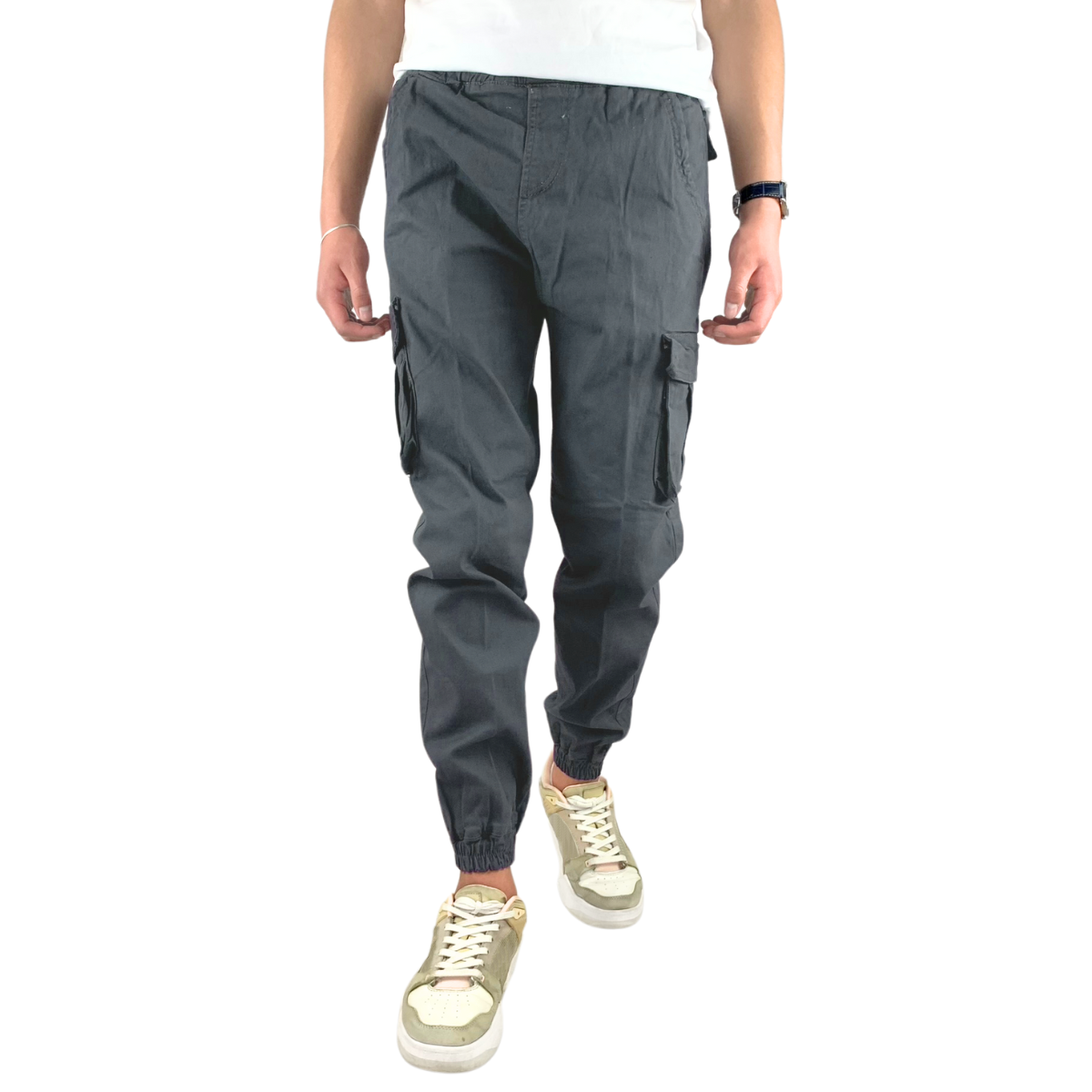 Foto 2 pulgar | Jogger Cargo Gris Indutex Y Moda para Hombre