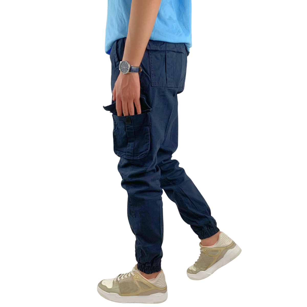 Foto 5 pulgar | Jogger Cargo Indutex y Moda Azul para Hombre