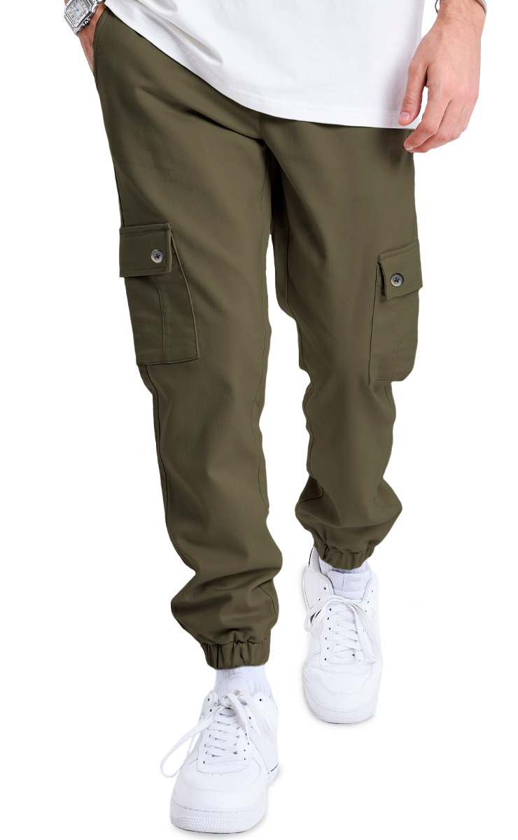 Foto 2 pulgar | Pantalón Cargo Jogger Bolsas Skinny Strech para Hombre