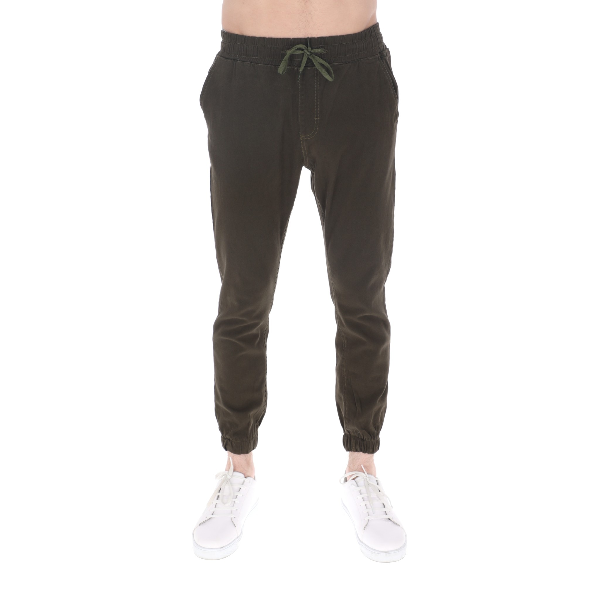 Foto 1|Jogger Slim De Gabardina Para Hombre Color Verde Militar Chb Chili Beans Clothing Co.