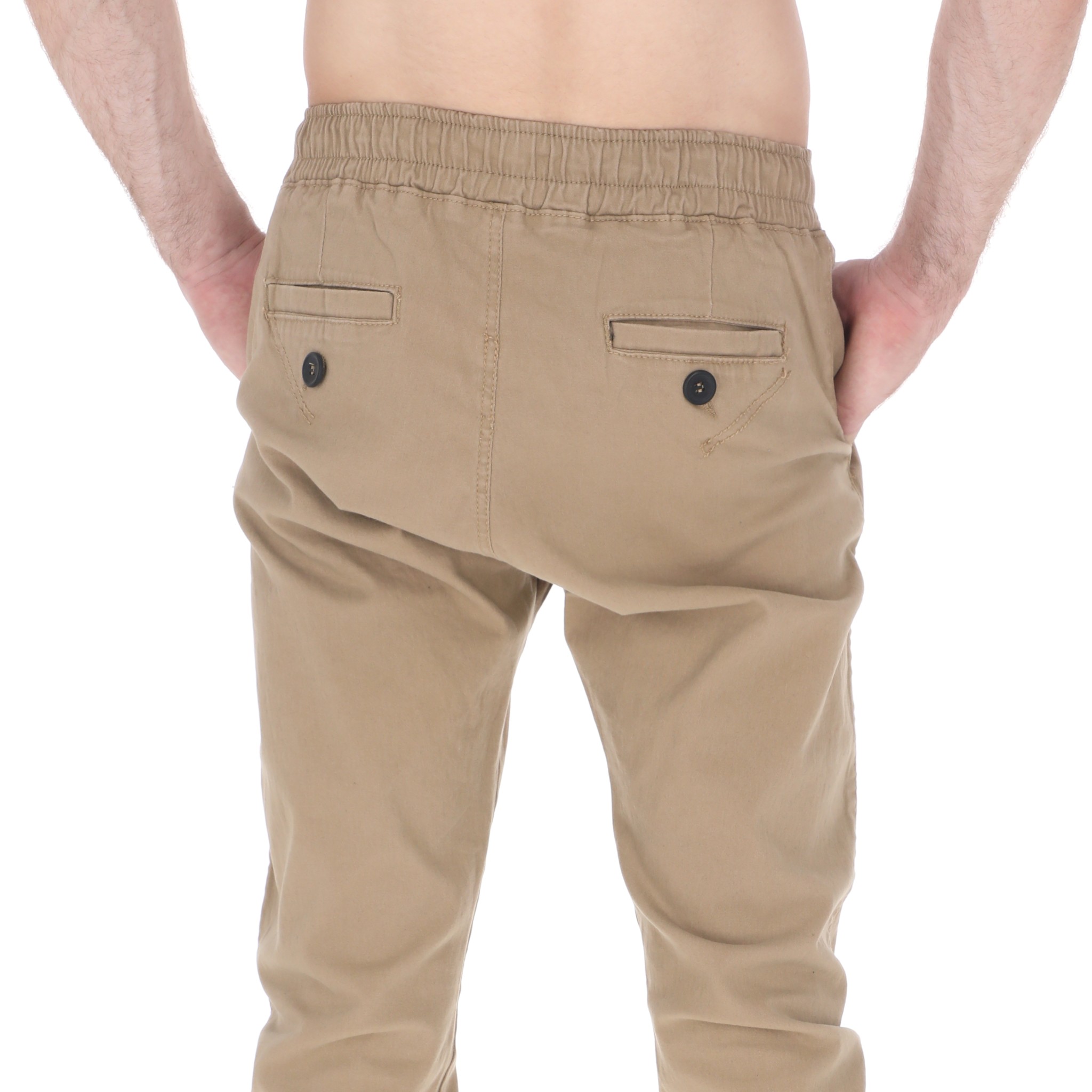 Foto 3 pulgar | Jogger Slim De Gabardina Para Hombre Color Beige Chb Chili Beans Clothing Co.