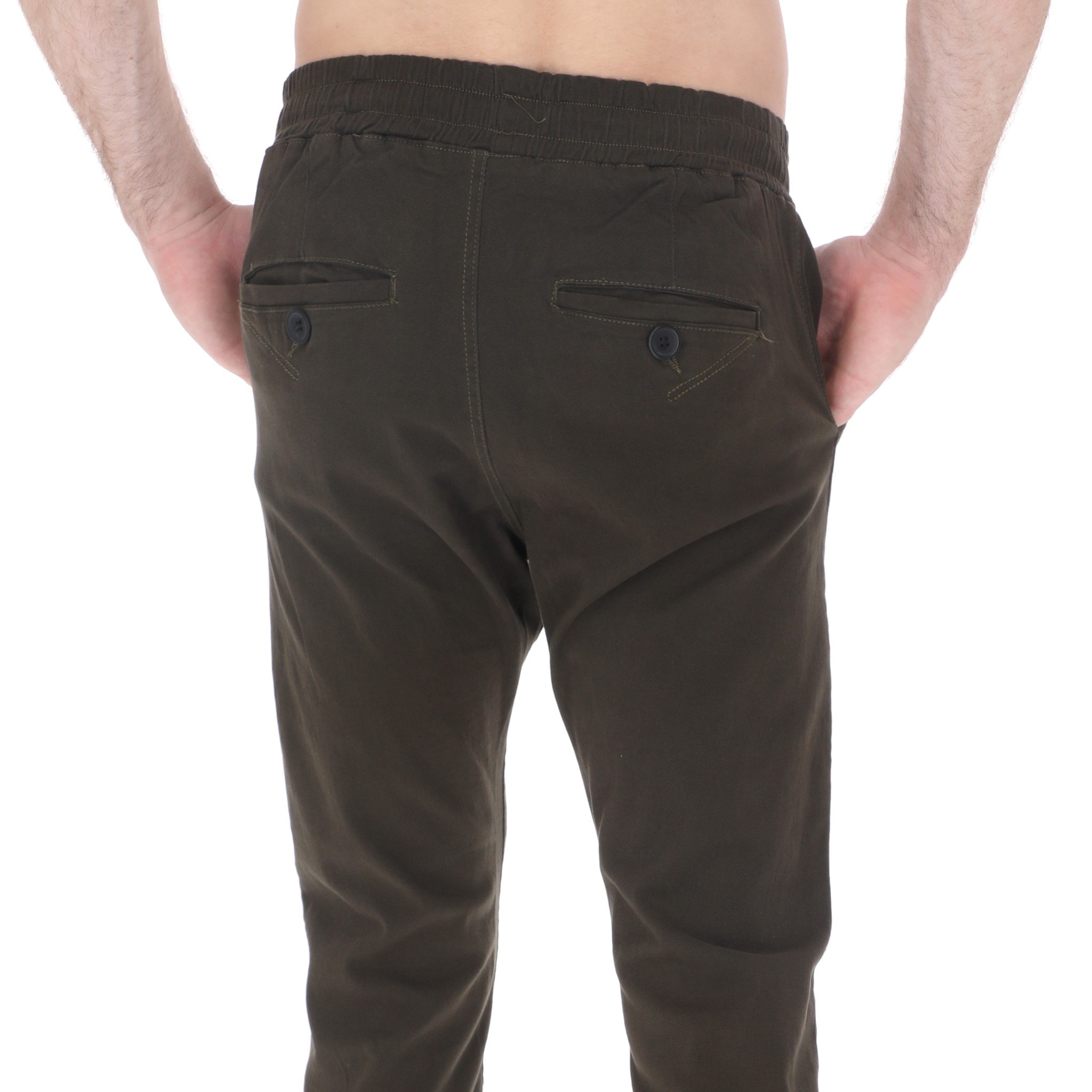 Foto 3 pulgar | Jogger Slim De Gabardina Para Hombre Color Verde Militar Chb Chili Beans Clothing Co.