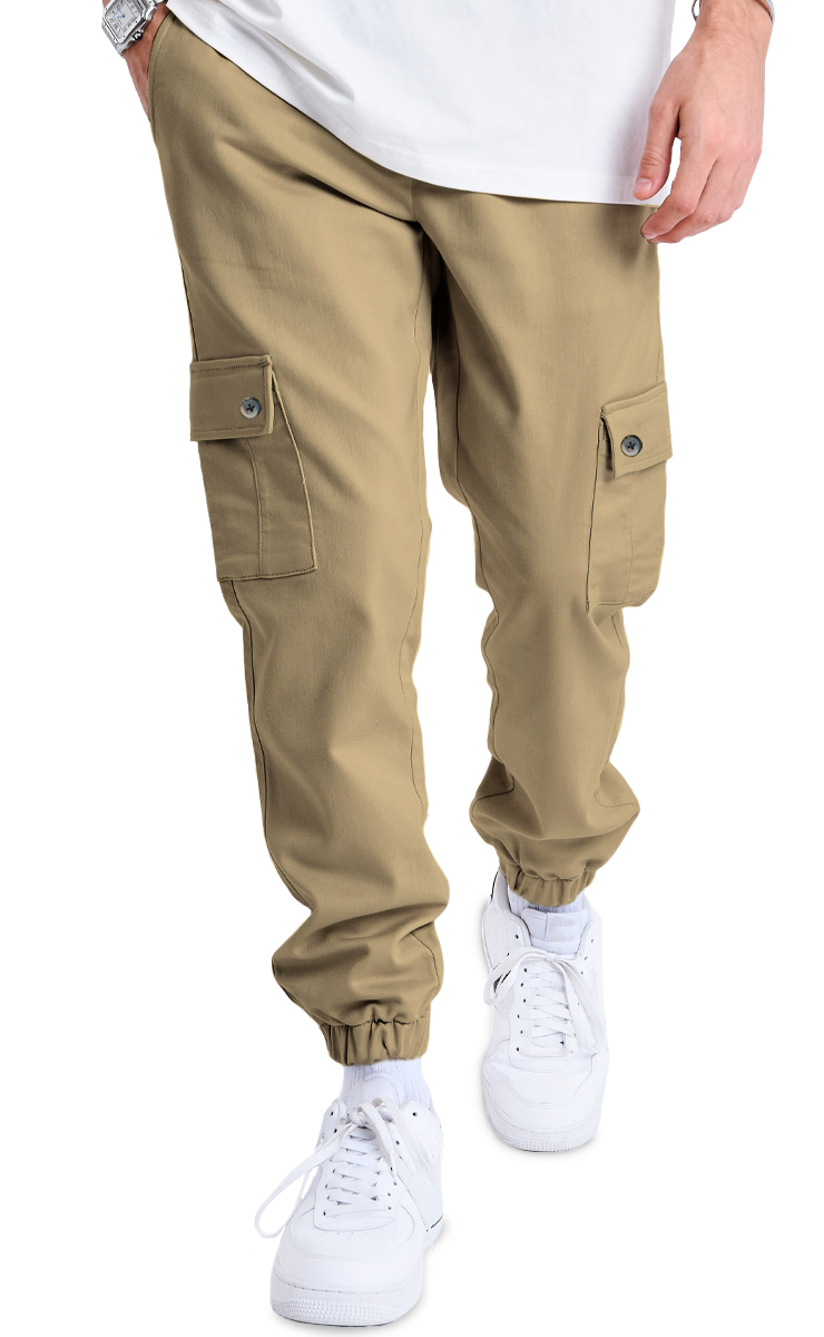 Pantalón Cargo Jogger Bolsas Skinny Strech Hombre Shendy Vendy