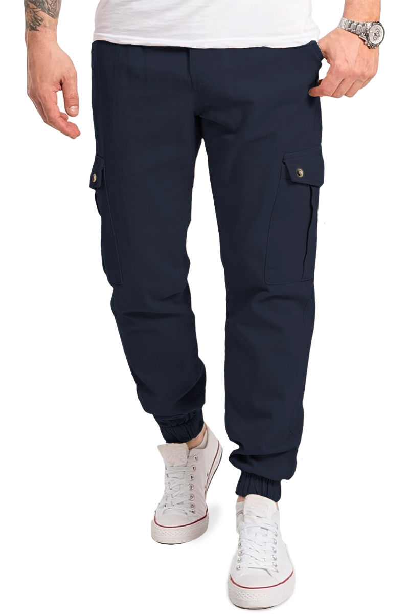 Foto 1 | Pantalón Cargo Strech Azul para Hombre