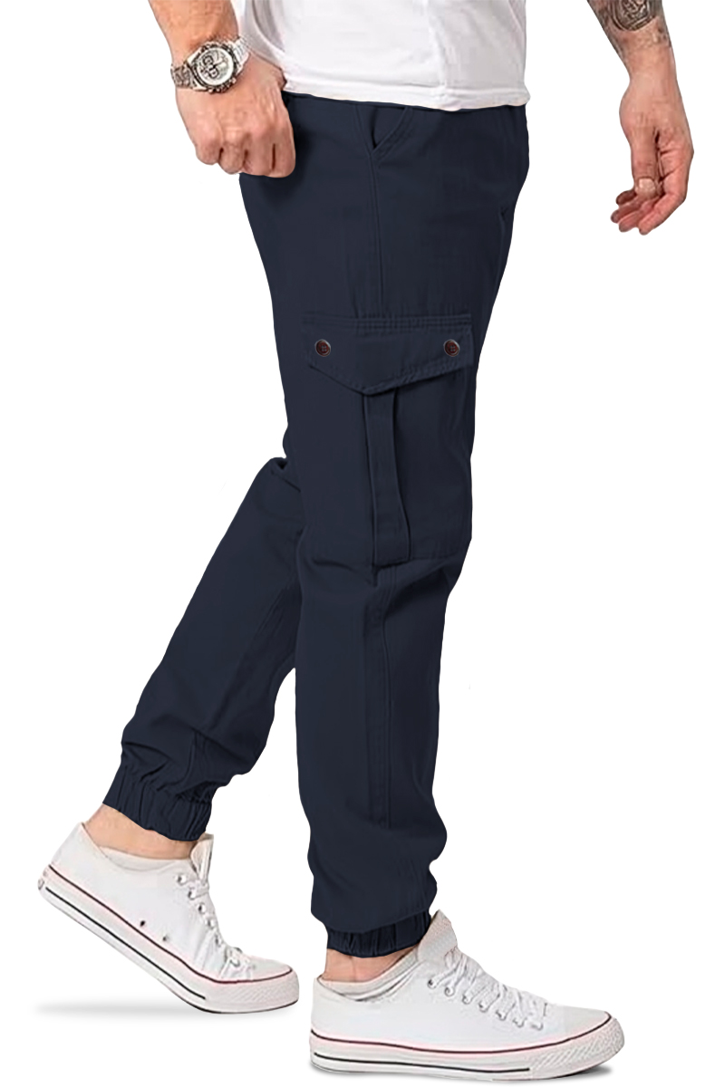 Foto 4 | Pantalón Cargo Strech Azul para Hombre