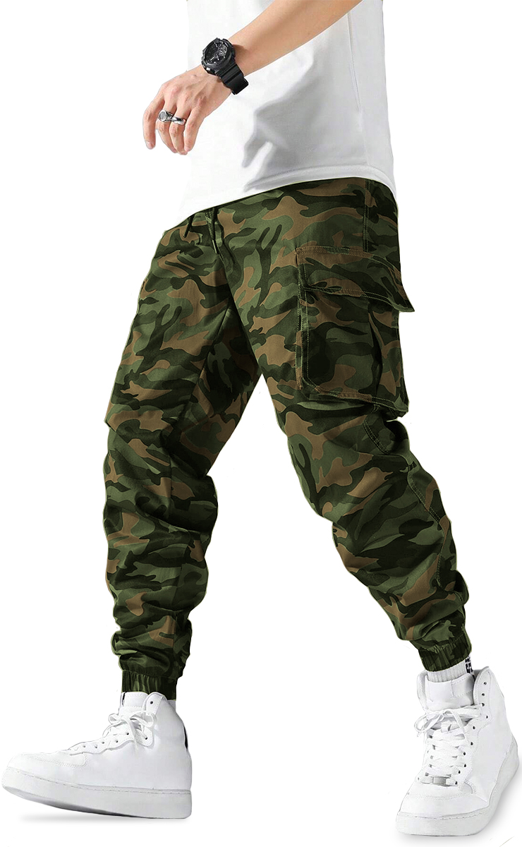 Pantalón Cargo Jogger Bolsas Skinny Camuflaje Hombre Shendy Vendy