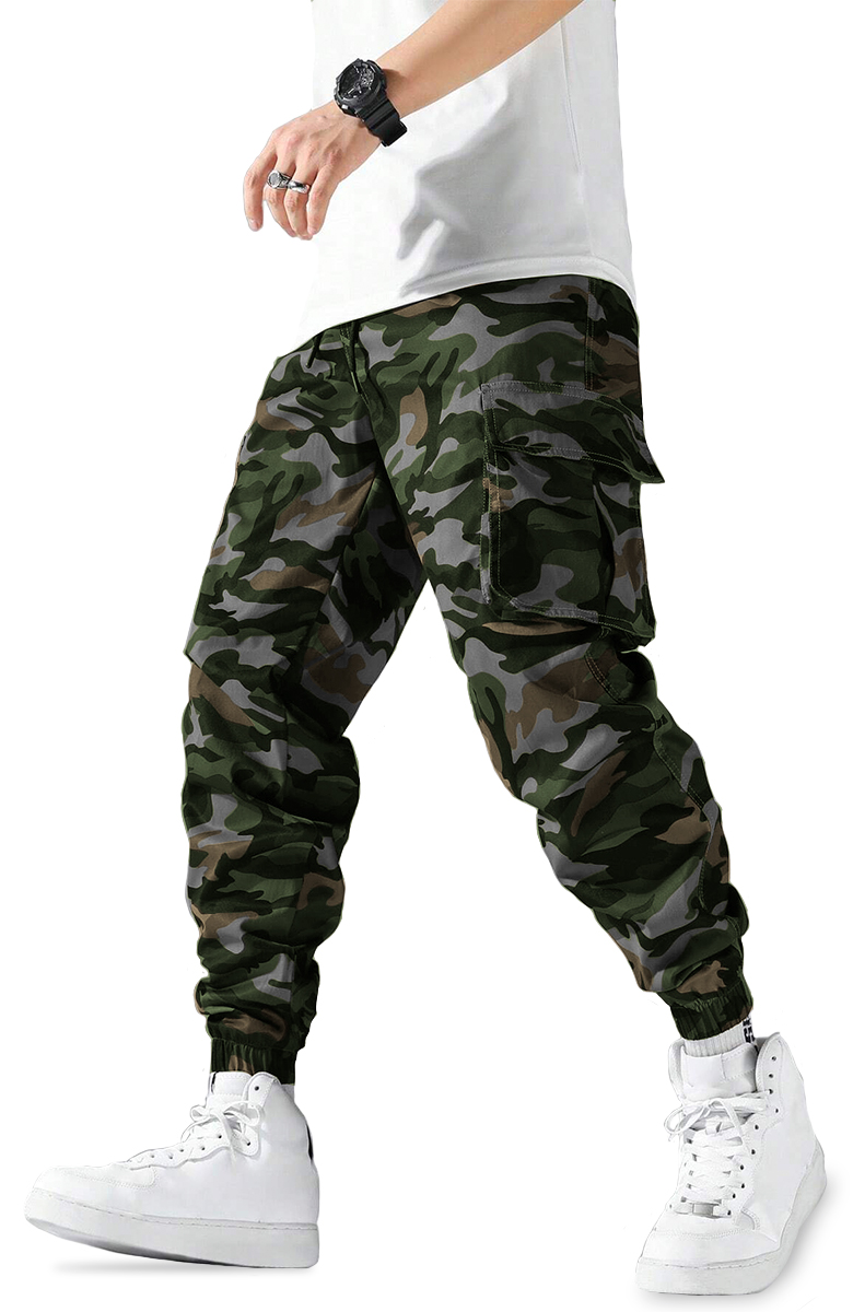 Pantalón Cargo Jogger Bolsas Skinny Camuflaje Hombre Shendy Vendy