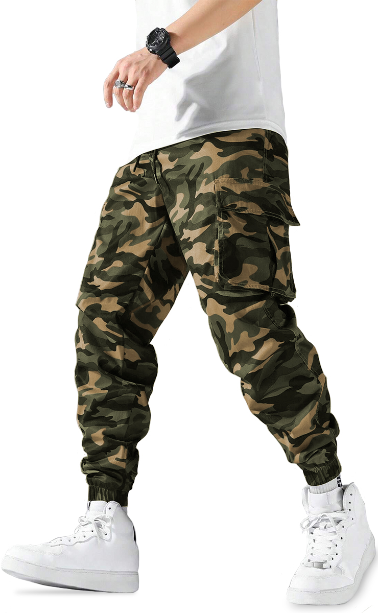 Pantalón Cargo Jogger Bolsas Skinny Camuflaje Hombre Shendy Vendy