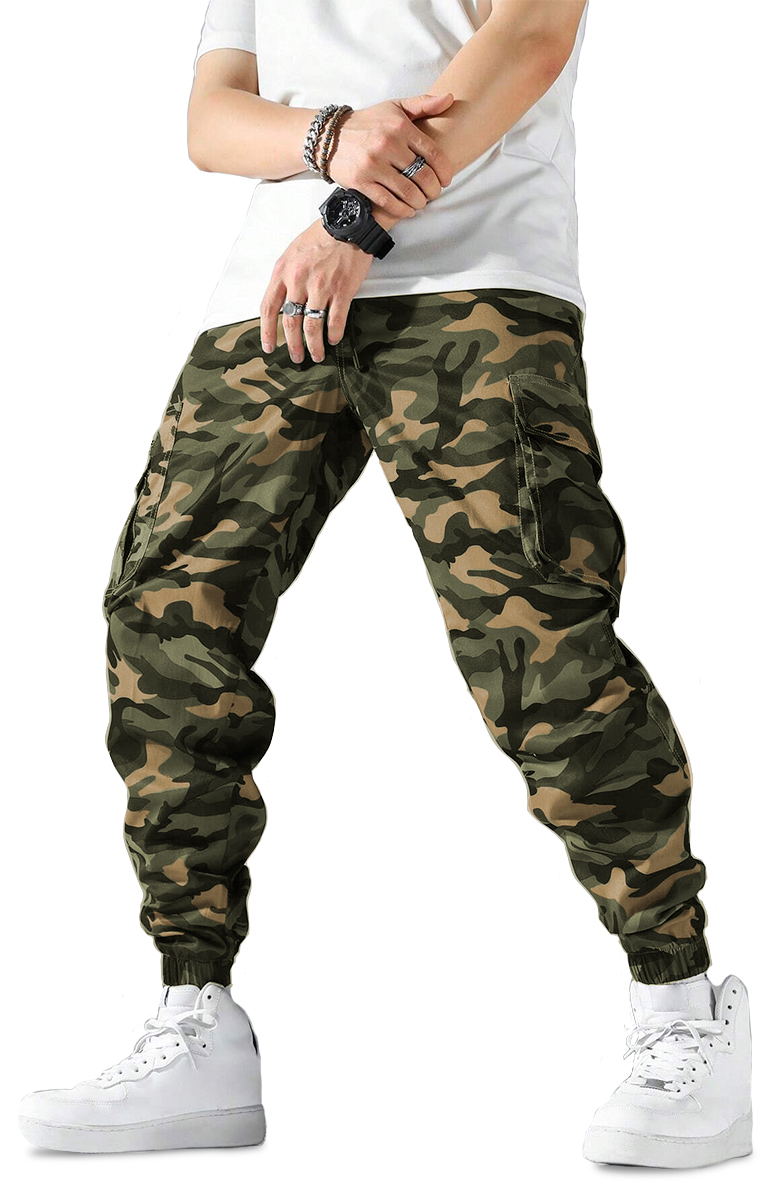 Foto 4 pulgar | Pantalón Cargo Jogger Bolsas Skinny Camuflaje Hombre Shendy Vendy