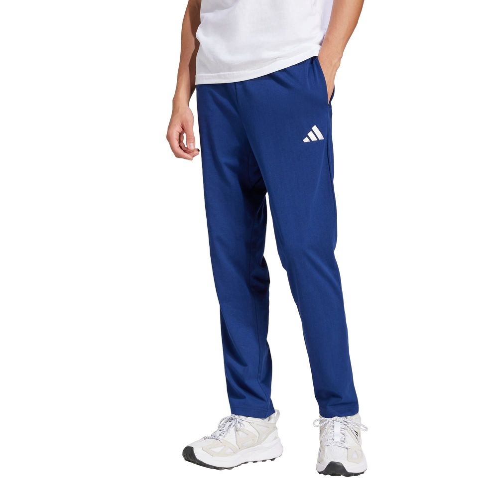 Foto 3 pulgar | Pants Essentials Single Jersey Small Logo Adidas Azul Hombre