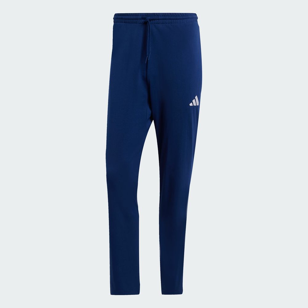 Foto 4 pulgar | Pants Essentials Single Jersey Small Logo Adidas Azul Hombre