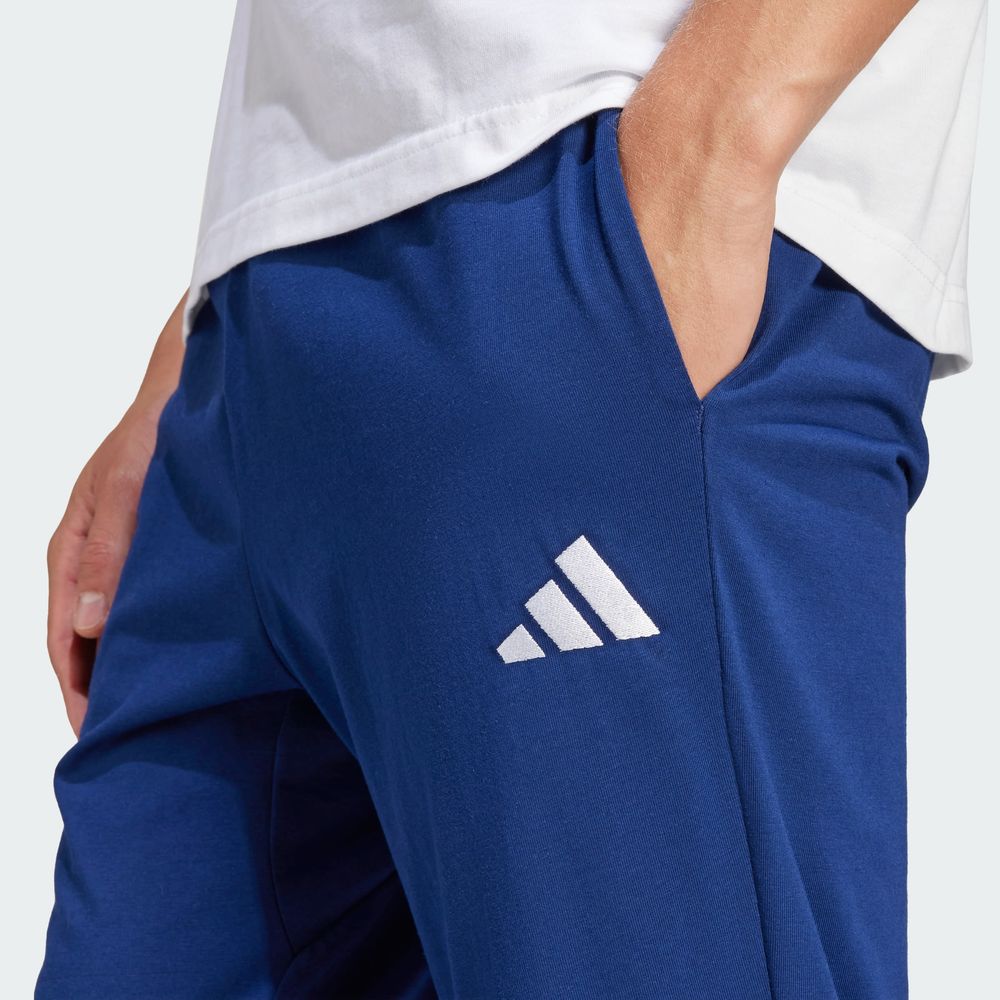 Foto 8 pulgar | Pants Essentials Single Jersey Small Logo Adidas Azul Hombre