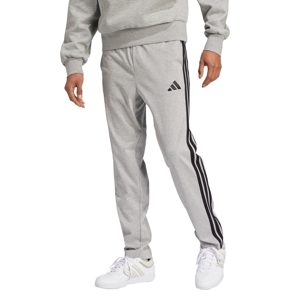 Foto 3 pulgar | Pants Essentials 3 Tiras Single Jersey Adidas Gris Hombre