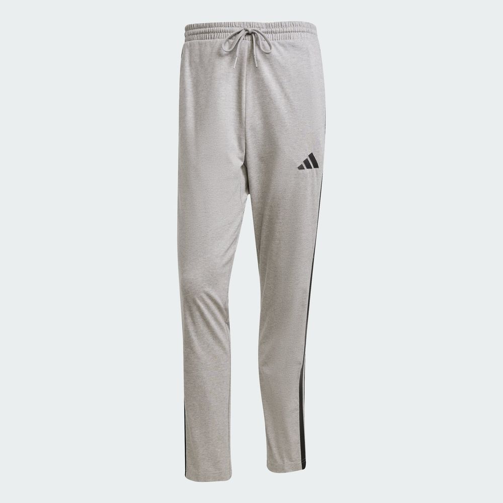 Foto 4 pulgar | Pants Essentials 3 Tiras Single Jersey Adidas Gris Hombre