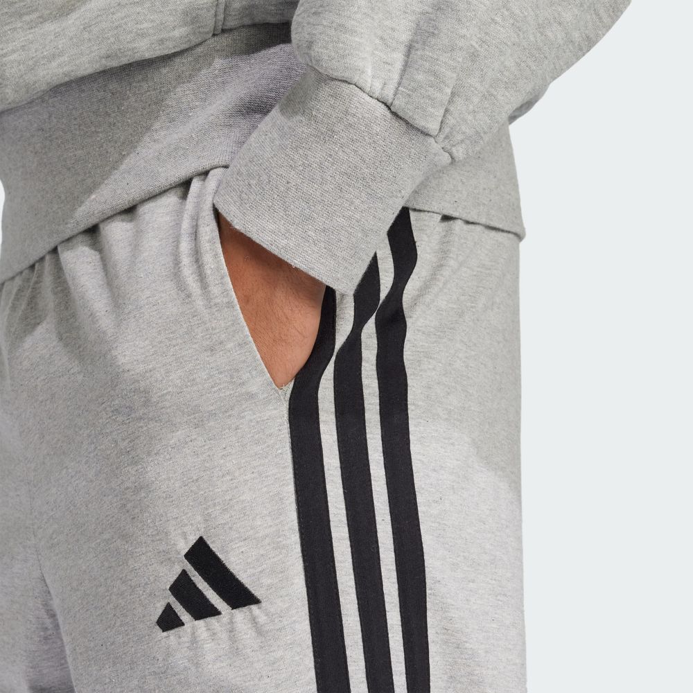 Foto 8 pulgar | Pants Essentials 3 Tiras Single Jersey Adidas Gris Hombre