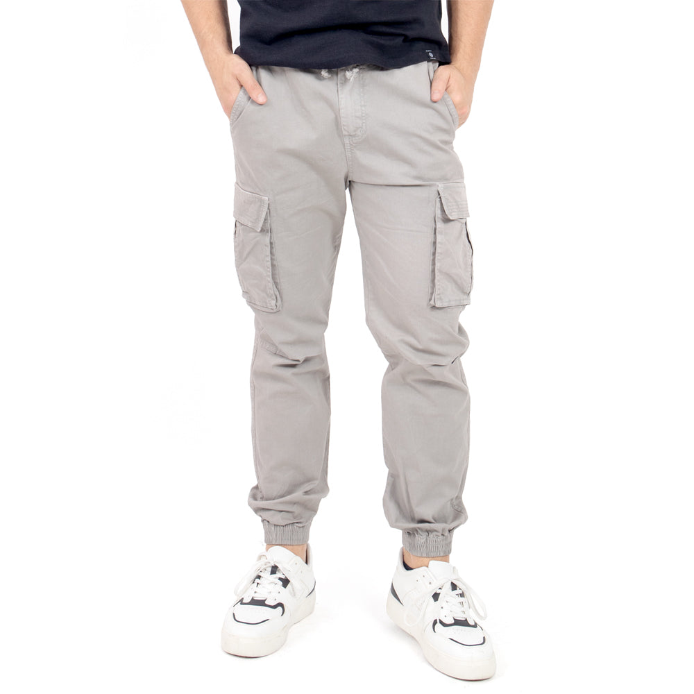 Pantalón Jogger con Tapas Laterales Quarry Gris para Hombre