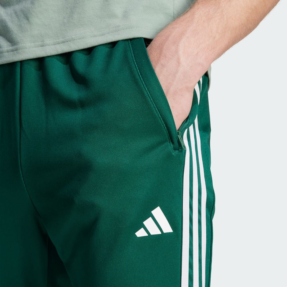 Foto 4 pulgar | Pants Train Essentials 3-stripes Adidas Verde Hombre