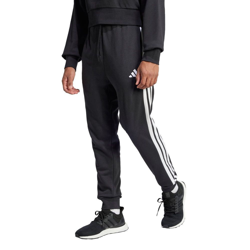 Foto 2 | Pants Essentials French Terry 3 Franjas Adidas Negro Hombre