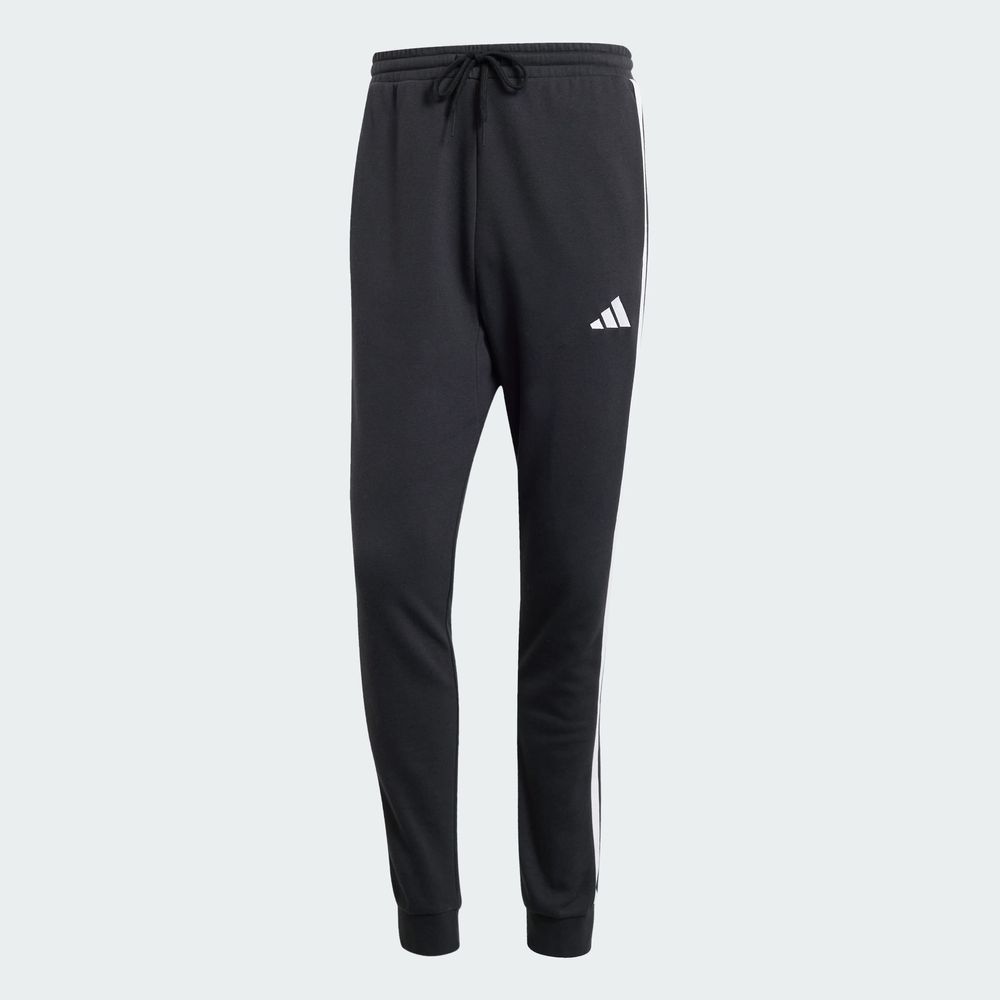 Foto 4 pulgar | Pants Essentials French Terry 3 Franjas Adidas Negro Hombre