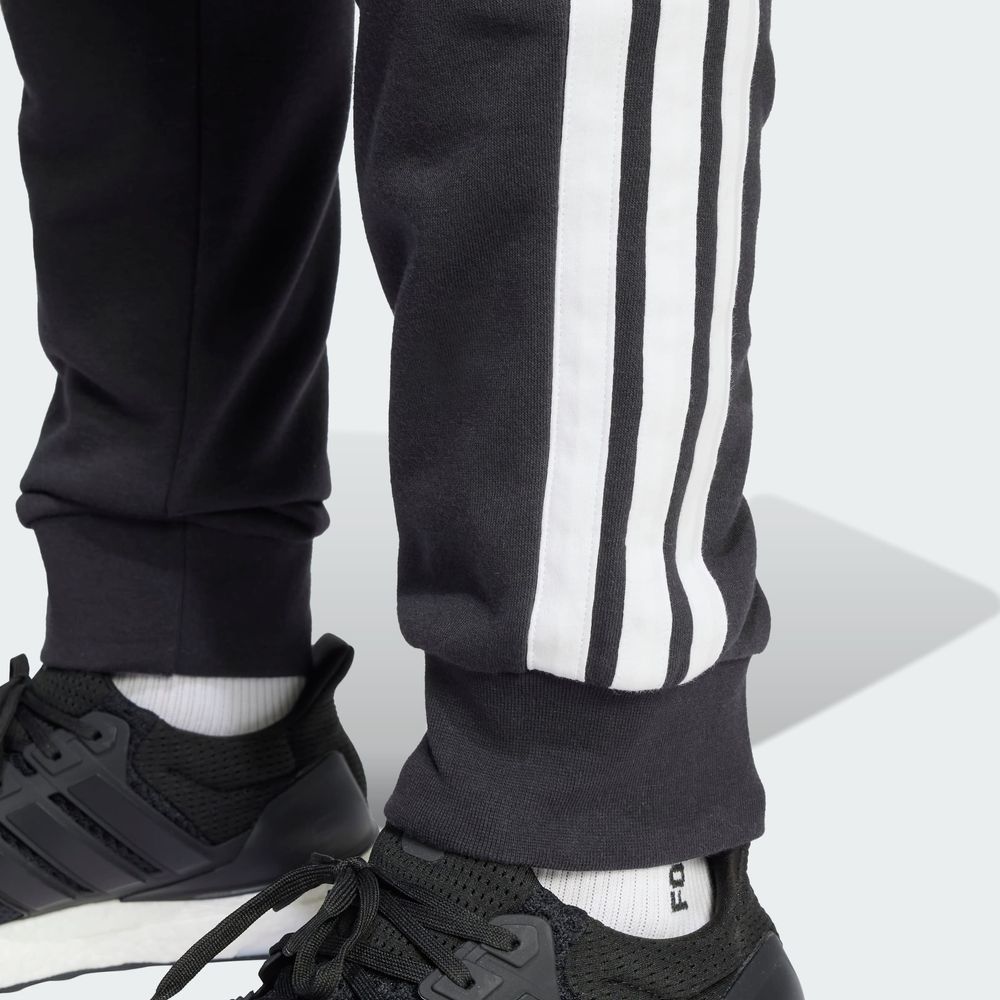 Foto 7 pulgar | Pants Essentials French Terry 3 Franjas Adidas Negro Hombre