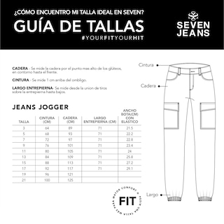 Foto 5 | Jeans Jogger Push Up Cintura Alta Seven Jeans