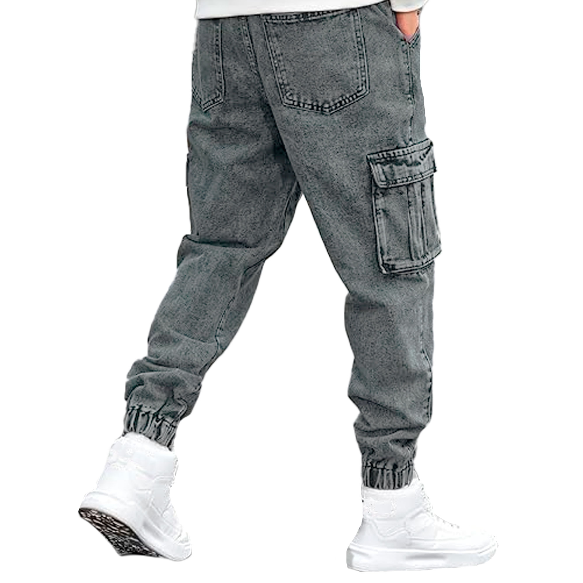 Foto 2 | Pantalón Jogger Britos Jeans Hombre Mezclilla Gris 803520