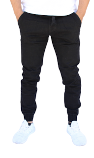 Foto 1 | Pantalón Jogger Liso Negro John Silver