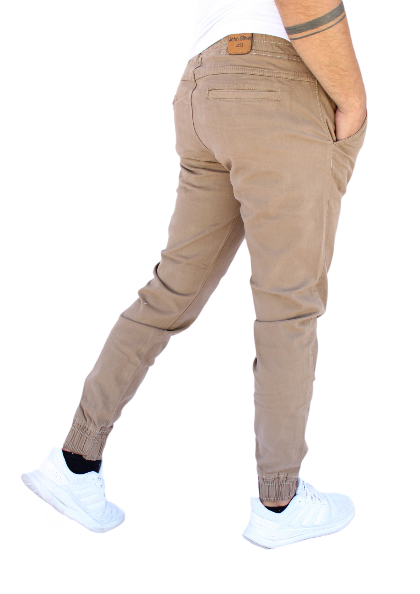 Foto 2 | Pantalón Jogger Liso Caqui John Silver