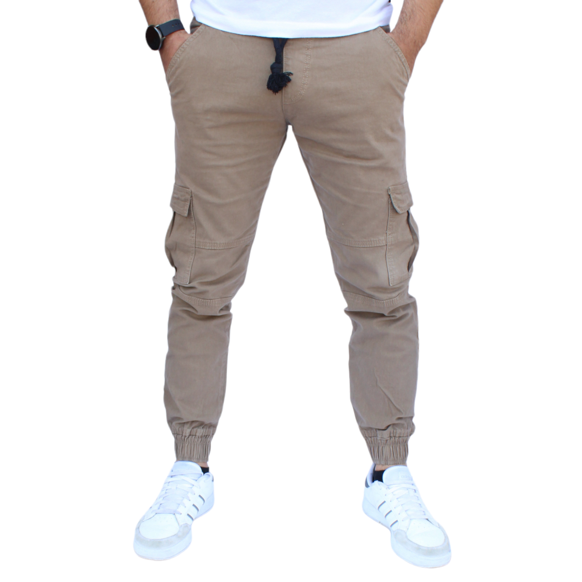 Foto 1 | Pantalón Jogger Cargo Caqui John Silver
