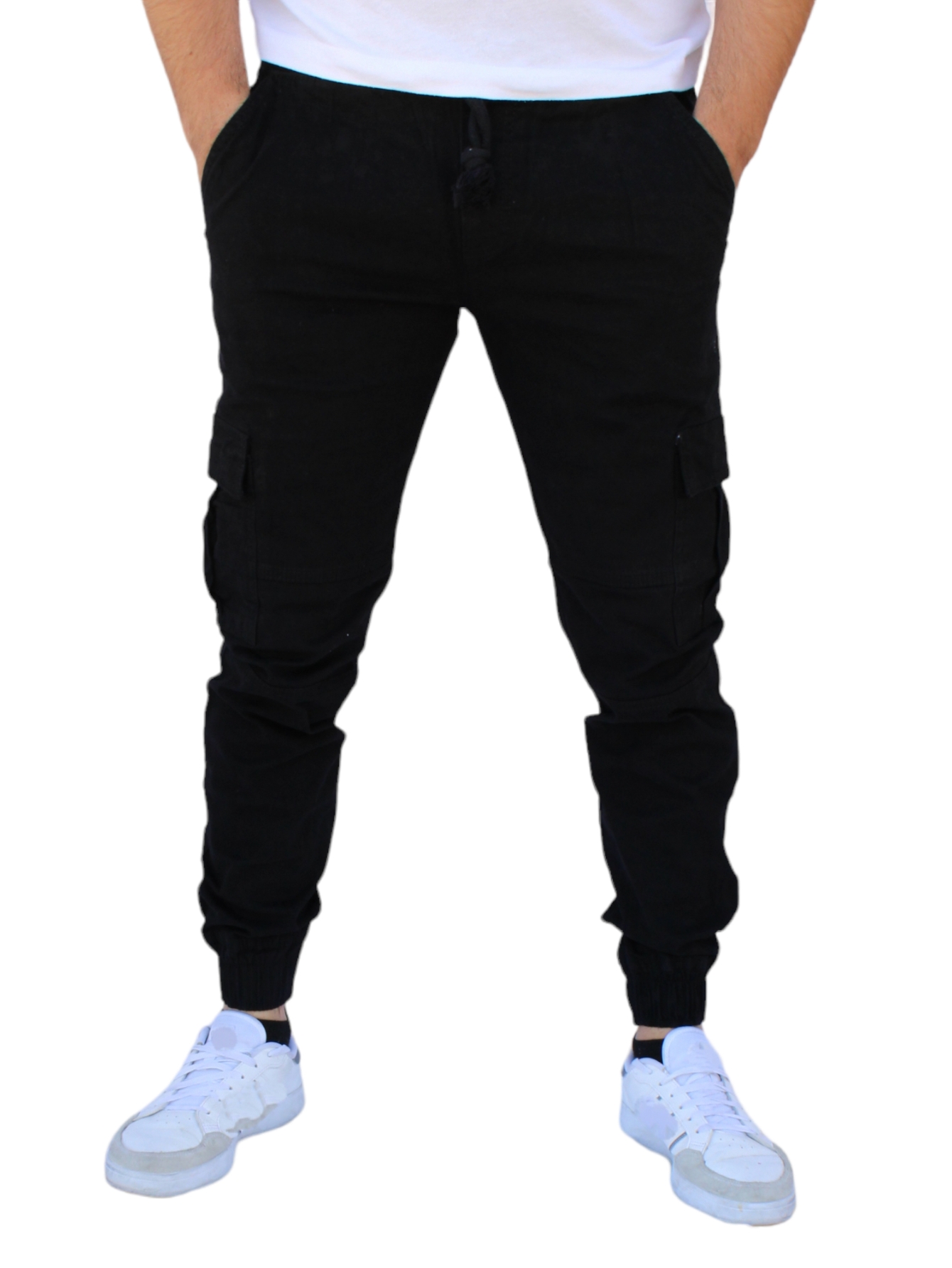 Pantalón Jogger Cargo Negro John Silver